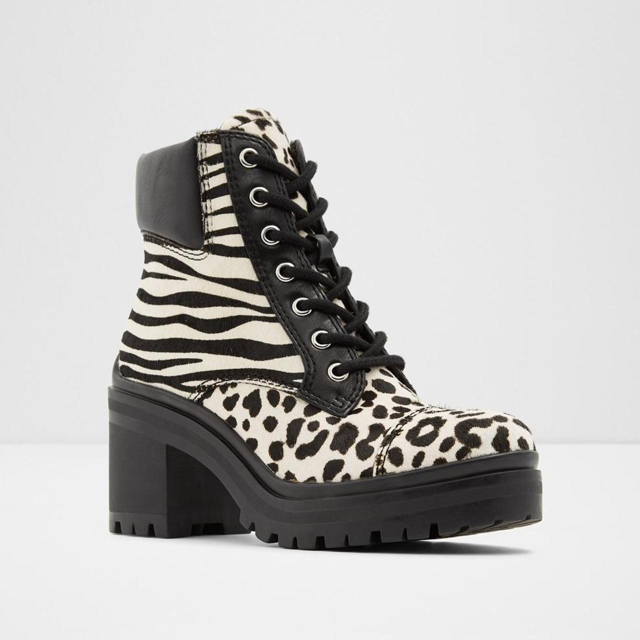 Aldo leopard print clearance boots