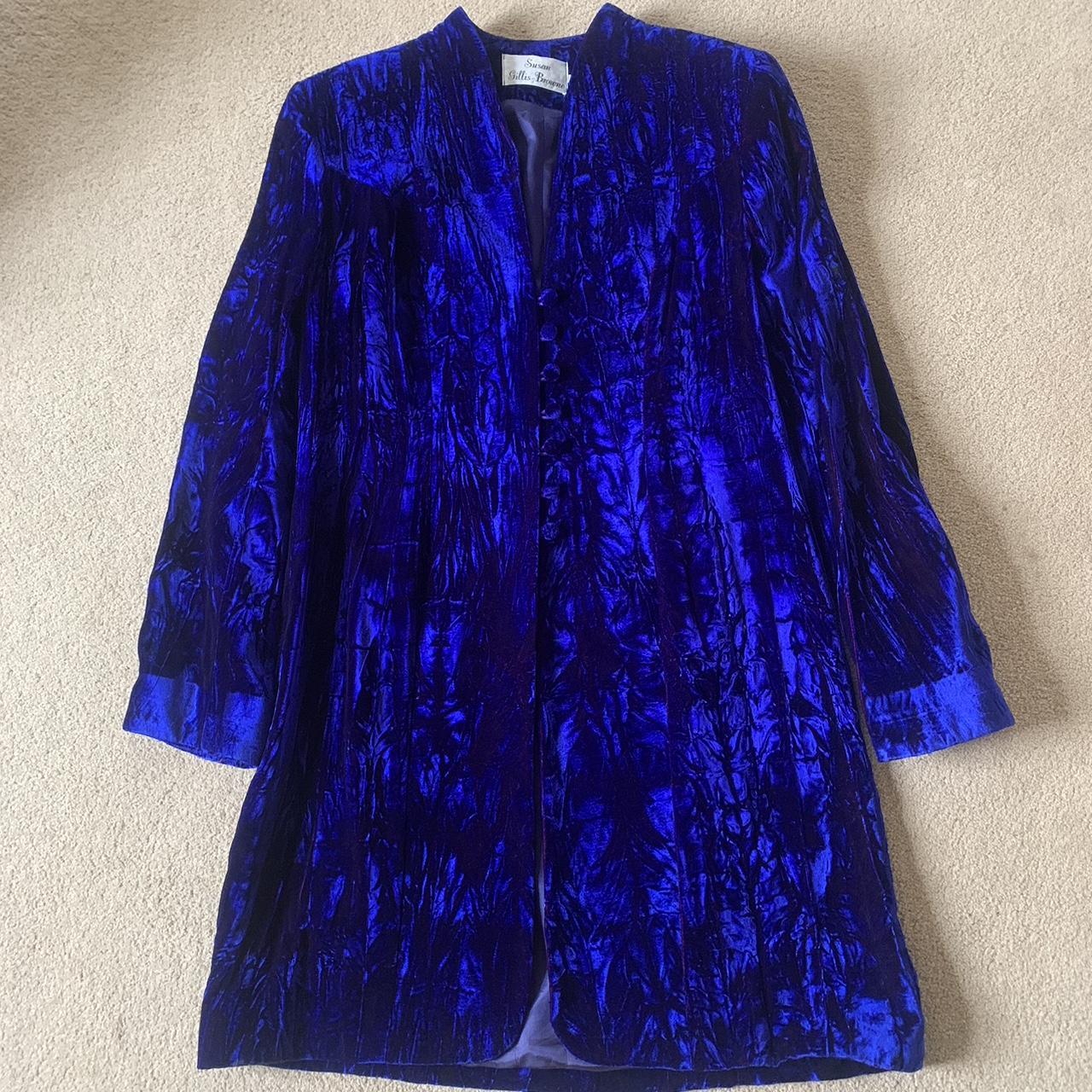 SUSAN GILLIS BROWNE. Long velvet coat in a... - Depop