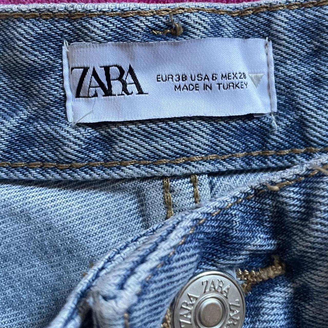 Zara Trf Wide-leg Mid-rise Full Length Jeans In - Depop