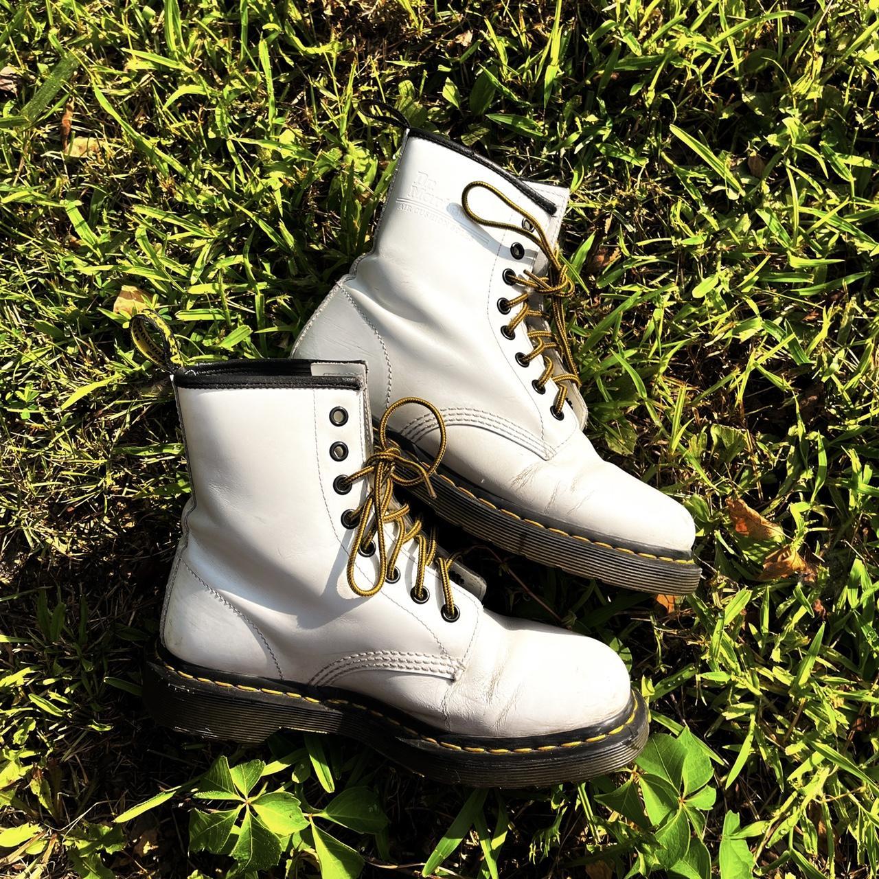 full white doc martens