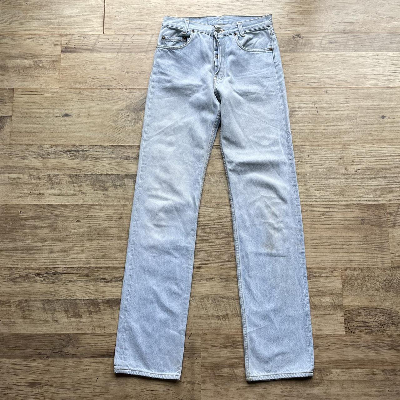 Levi’s 701 Student Straight Fit Jeans in Light Blue... - Depop