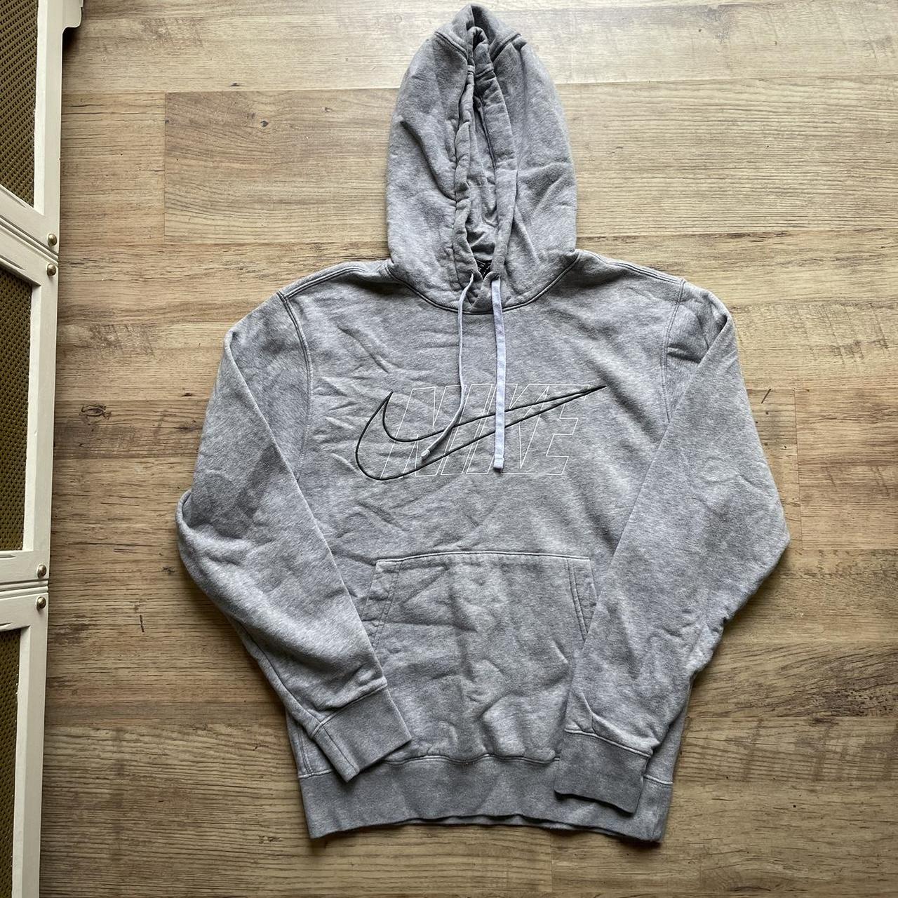 mens nike club hoodie grey