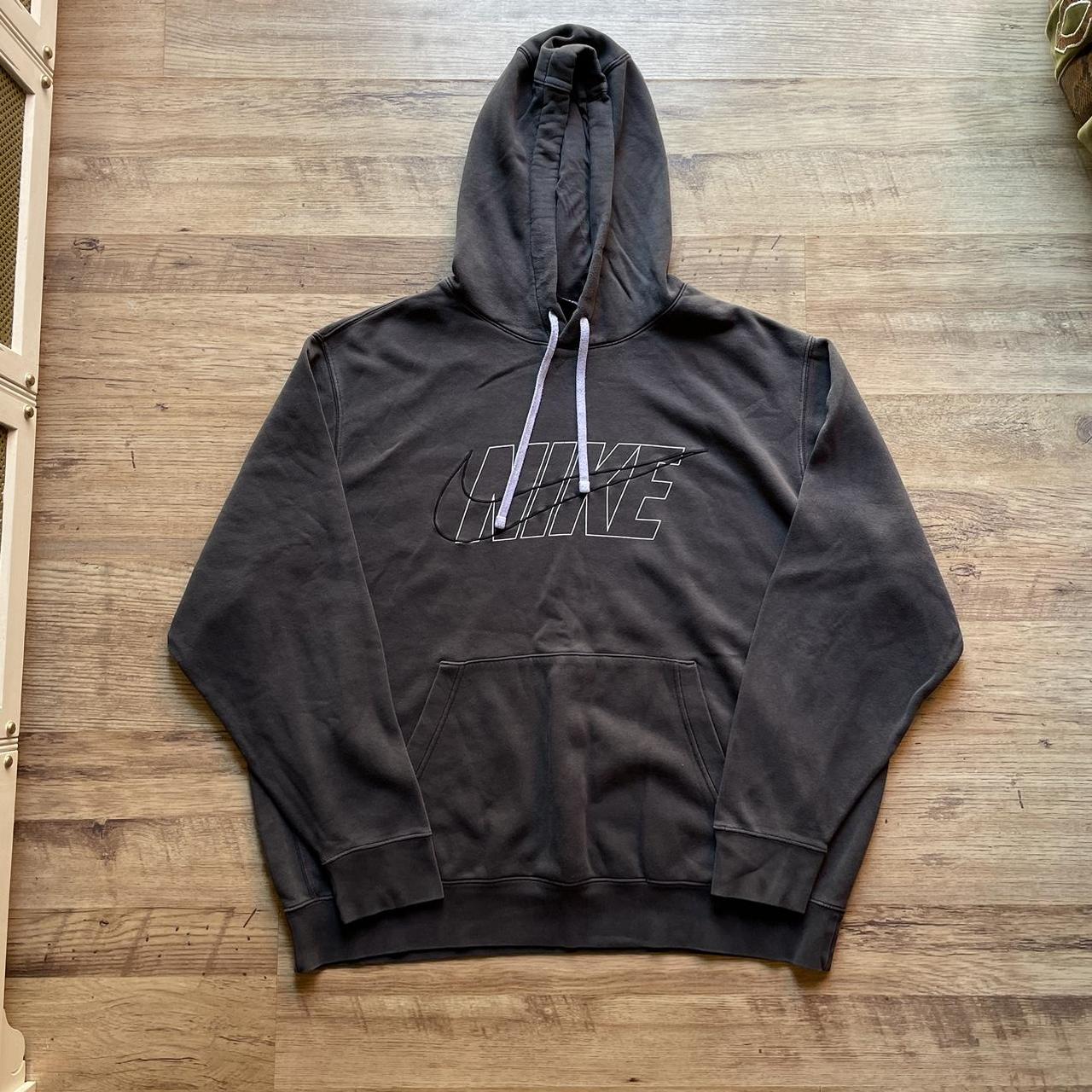 mens grey nike club hoodie