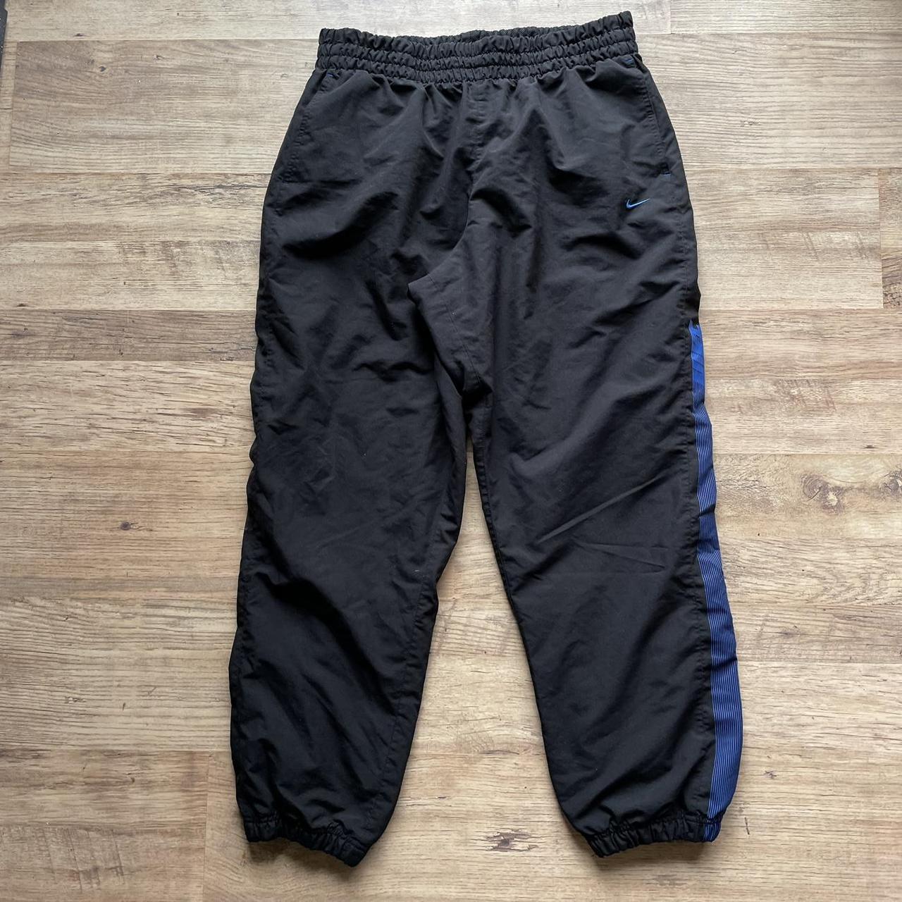 Nike Shell Baggy Track Bottoms in Black Size... - Depop