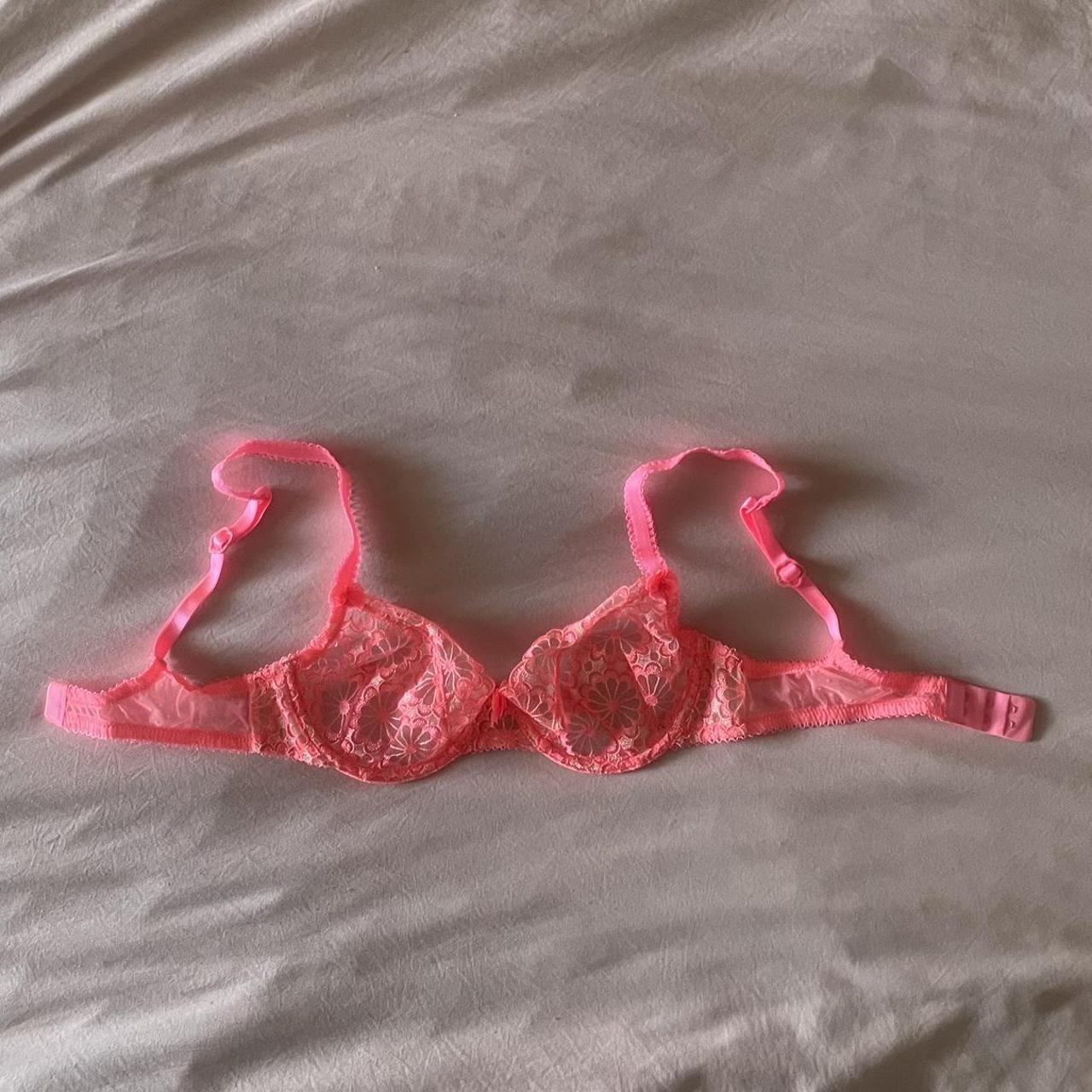 Women's Pink and Orange Bra | Depop