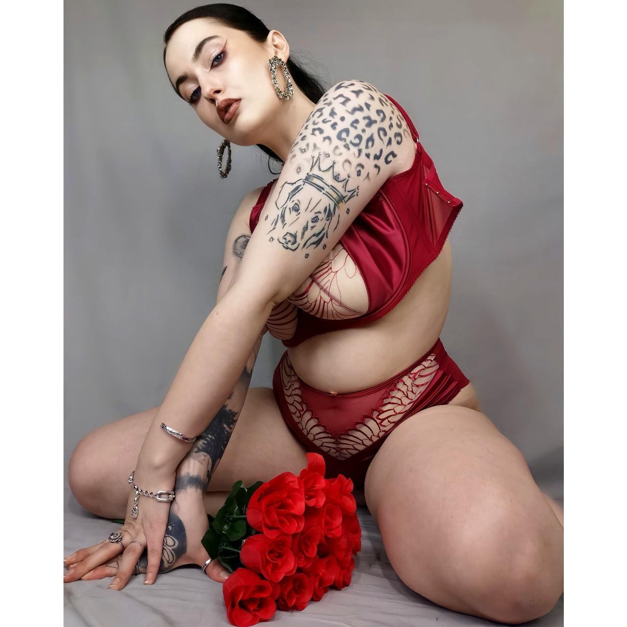 Red & Nude Dear Scantilly by Curvy Kate Fallen Angel... - Depop