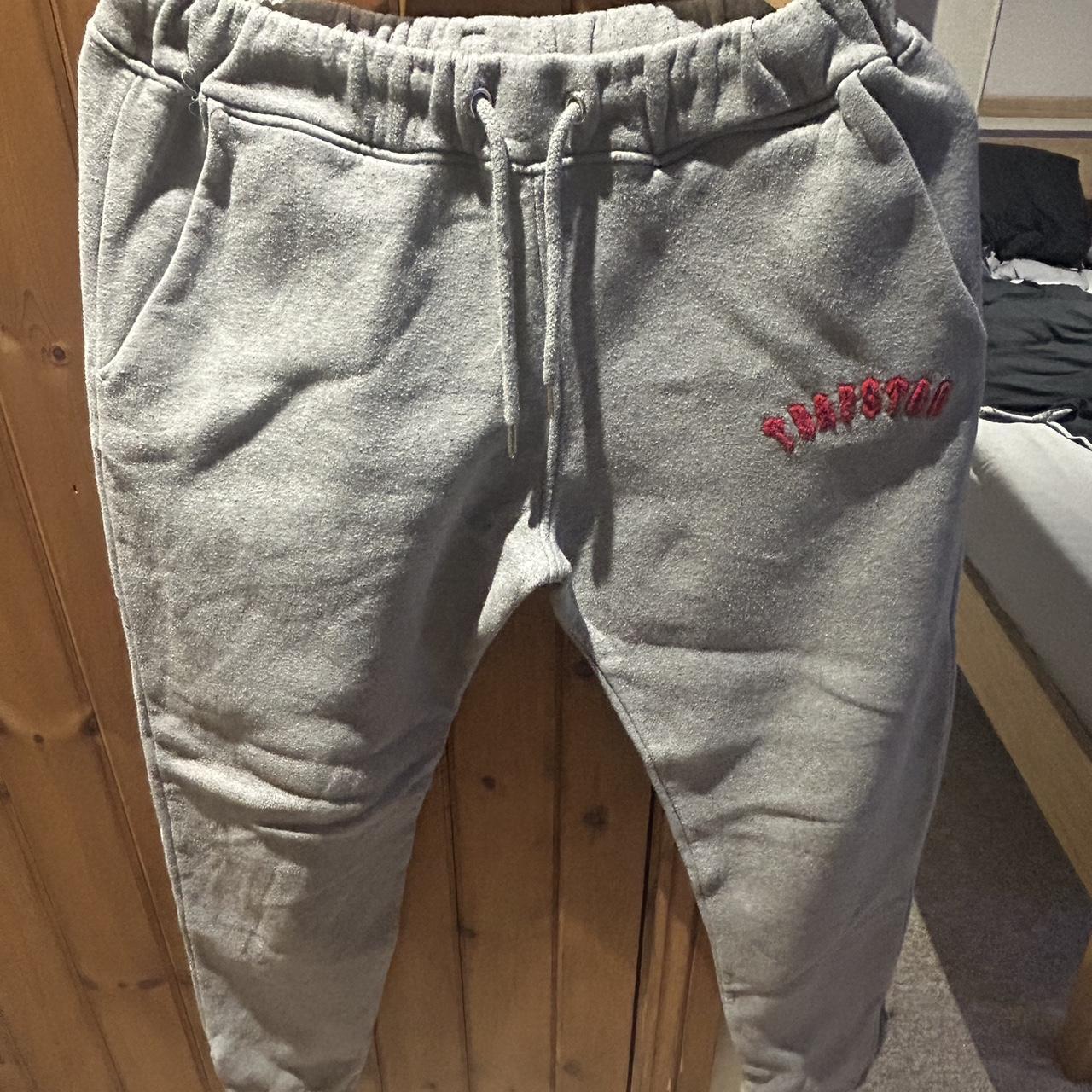 Grey Trapstar Joggers trapstar joggers sweatpants Depop