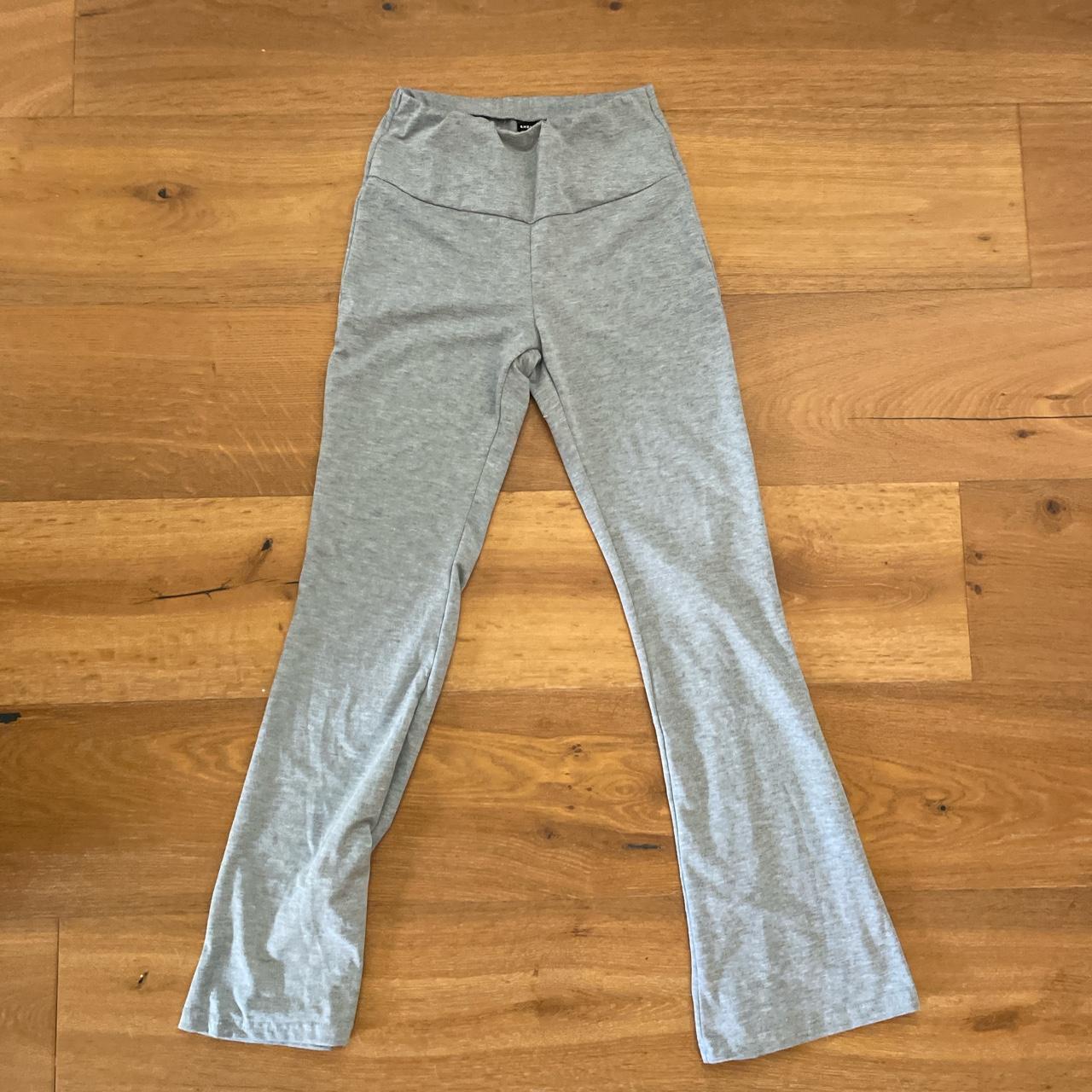 Grey flare yoga pants size 2 (shein - Depop