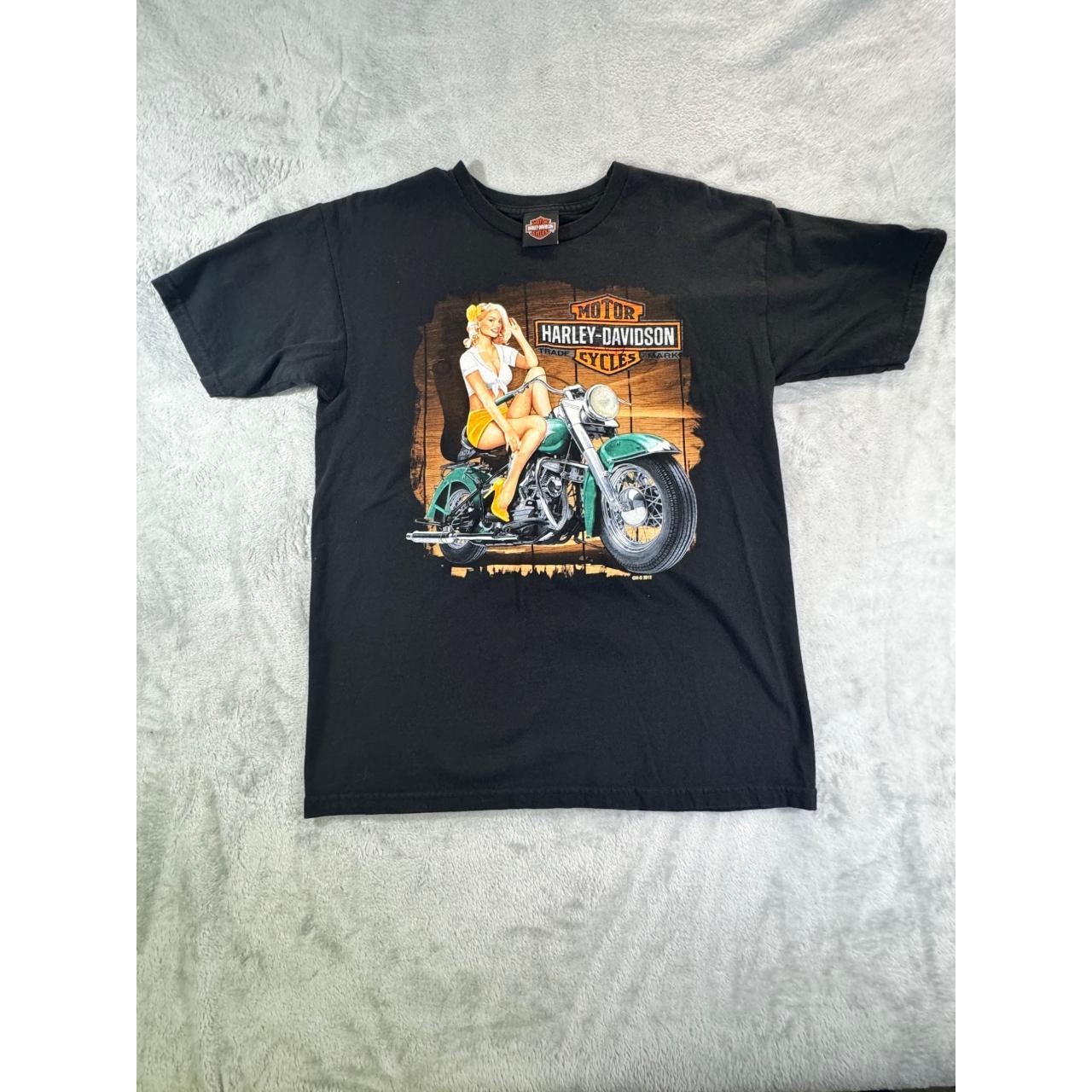 Harley Davidson Shirt Medium Black graphic t-shirt | Depop