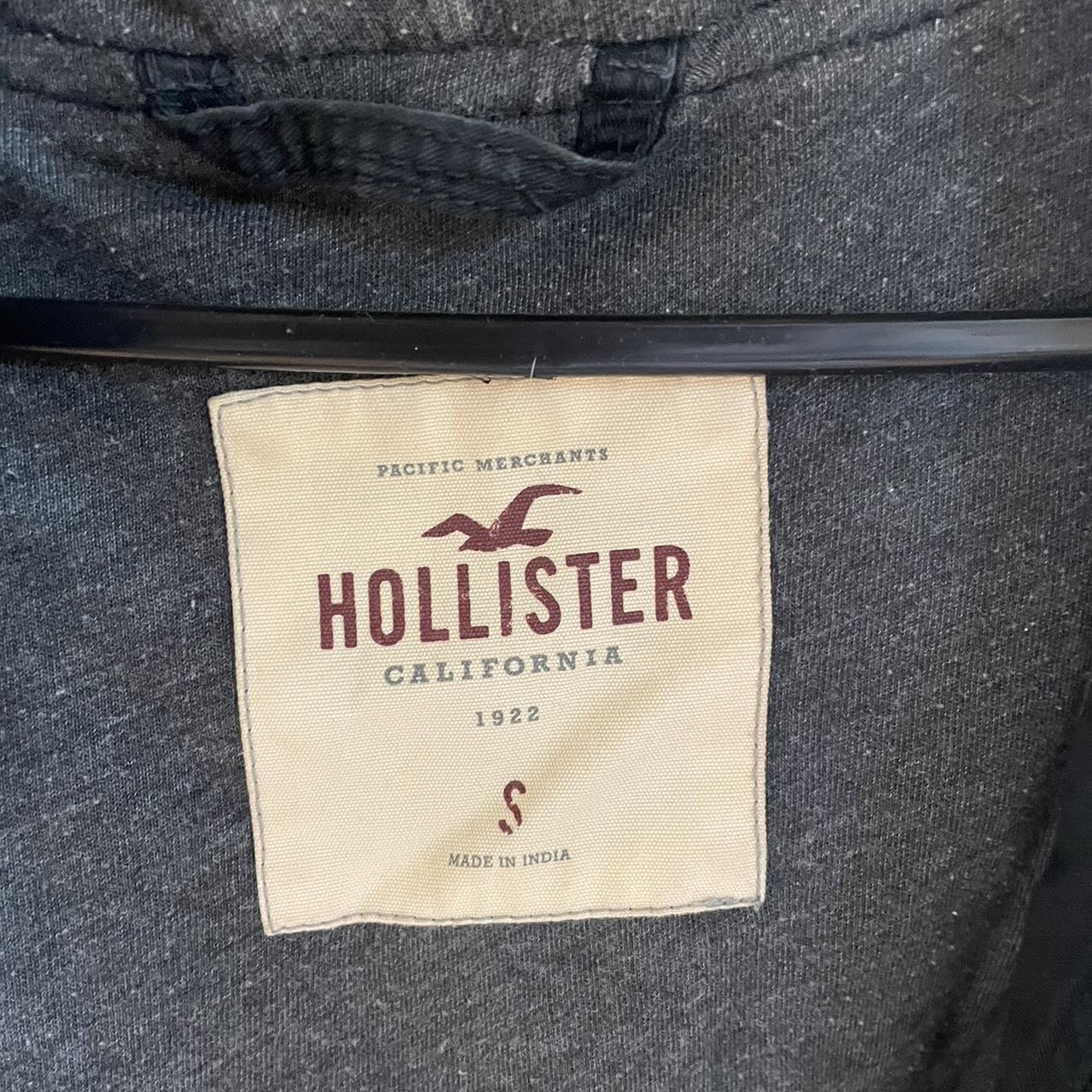 Black and grey Hollister jacket size small. Super... - Depop