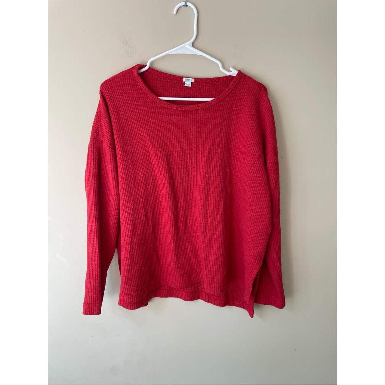 aerie waffle knit sweater size large Depop