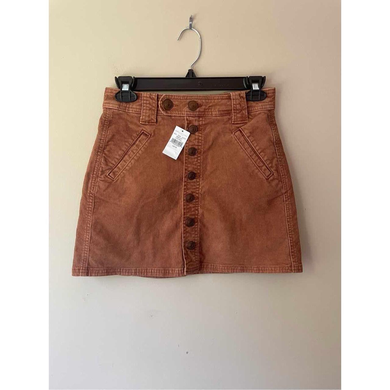 American eagle shop brown corduroy skirt