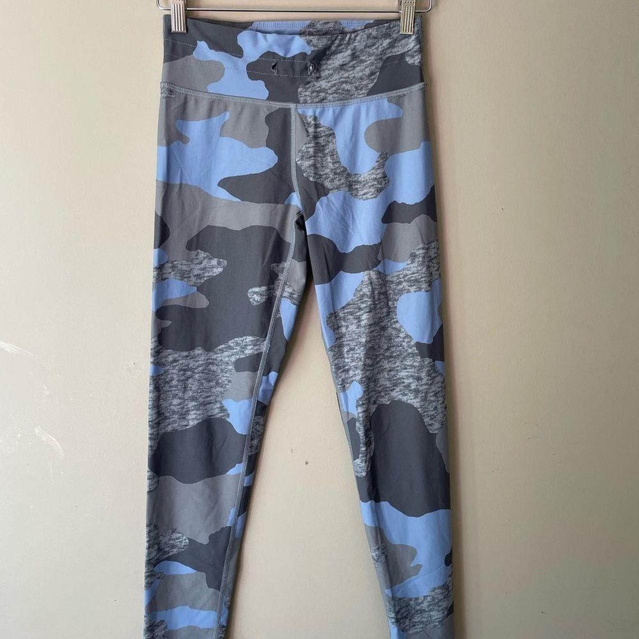 aerie blue and grey camo leggings • size small - Depop
