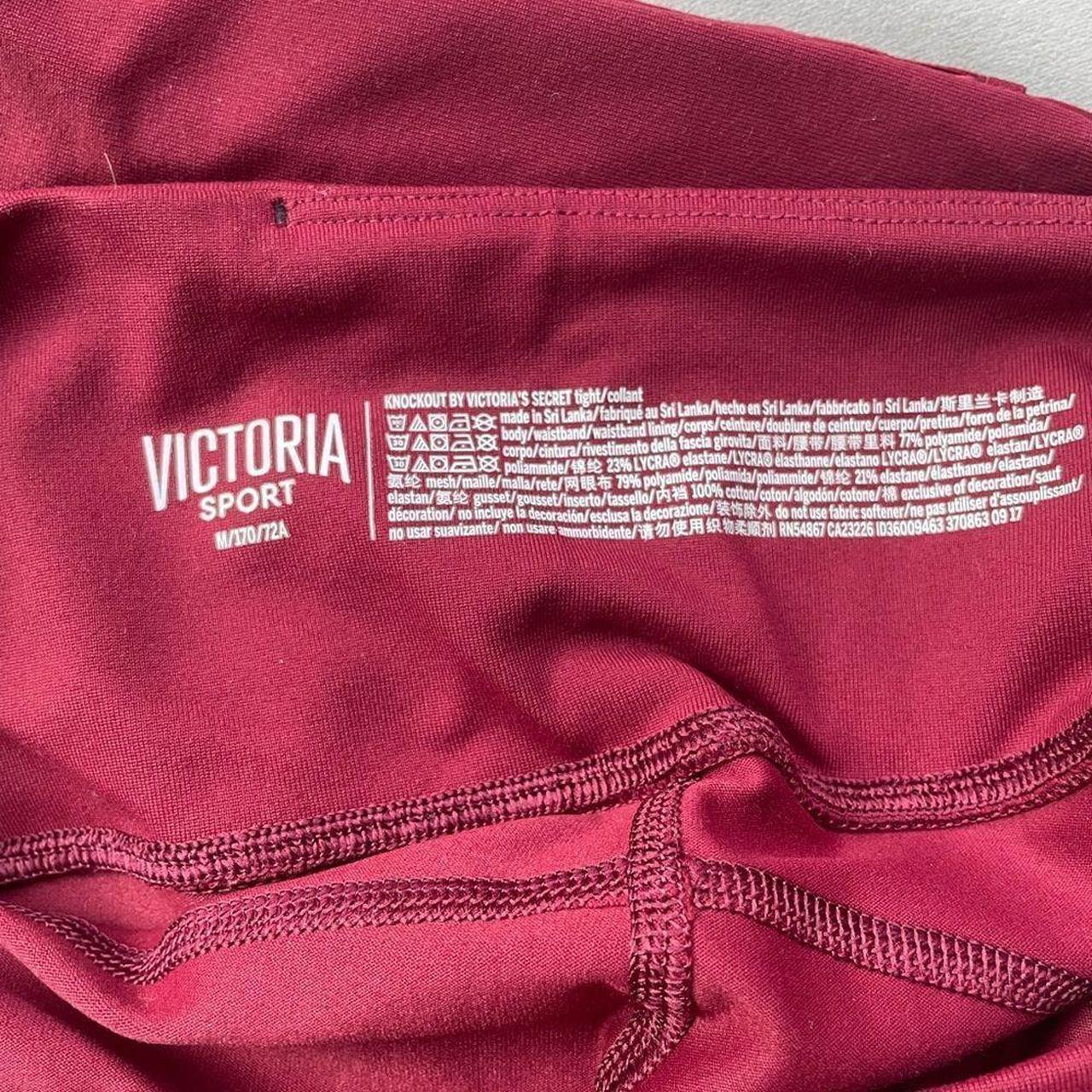 victoria's secret red knockout leggings size medium - Depop