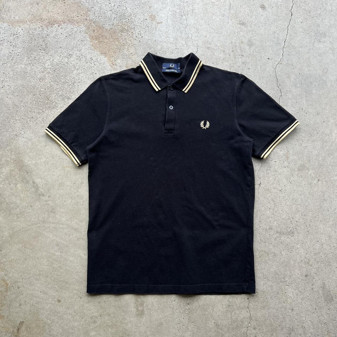Fred Perry Men's Black and Gold Polo-shirts