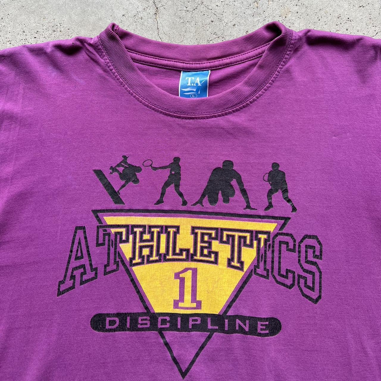 Vintage 1990’s Athletics Graphic T-Shirt Tagged... - Depop
