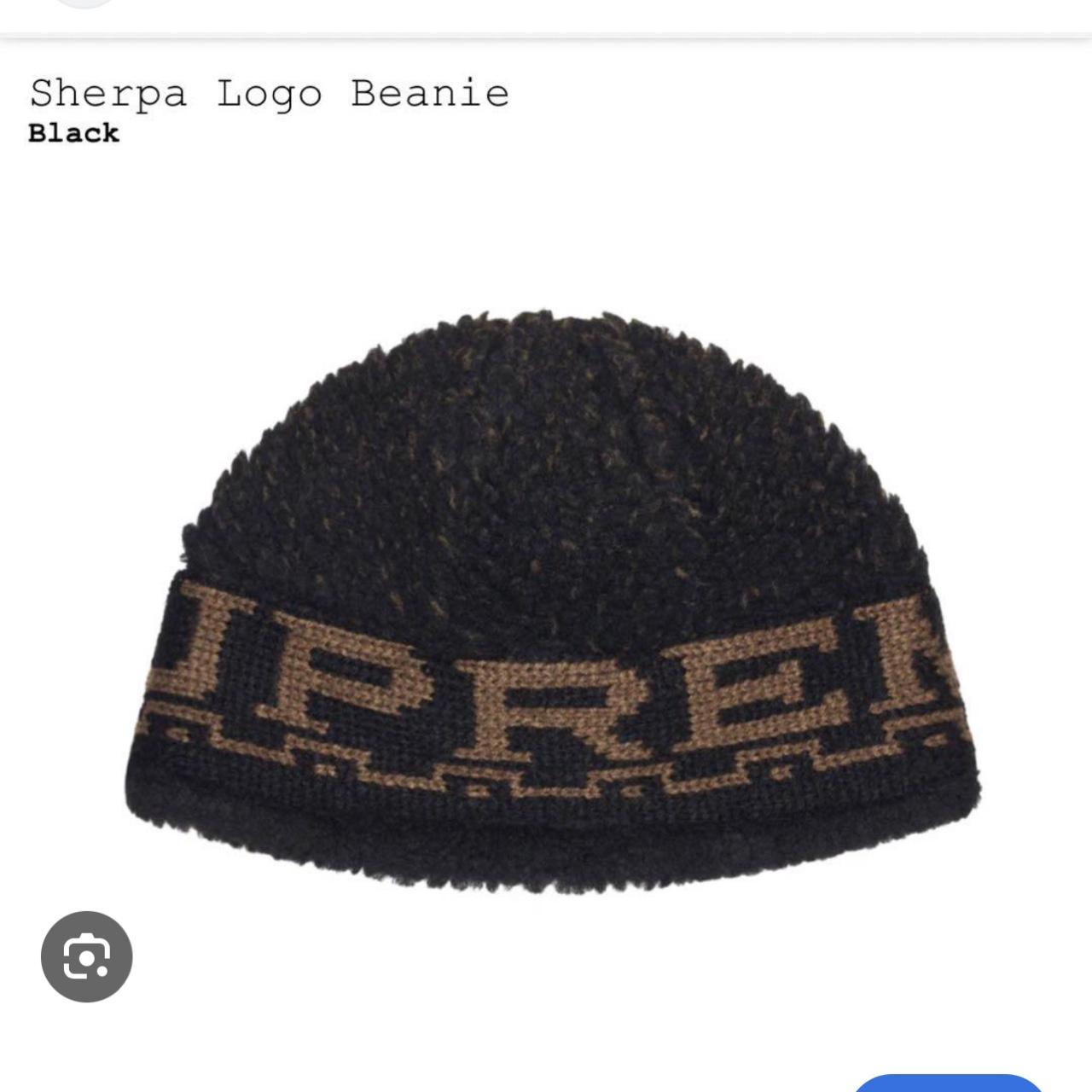 Supreme logo Sherpa beanie | Depop