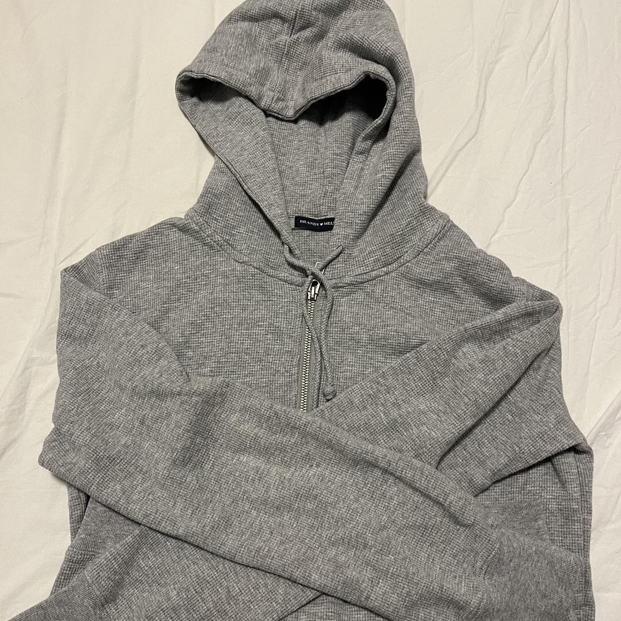 Brandy Melville Christy Waffle Hoodie in the colour - Depop