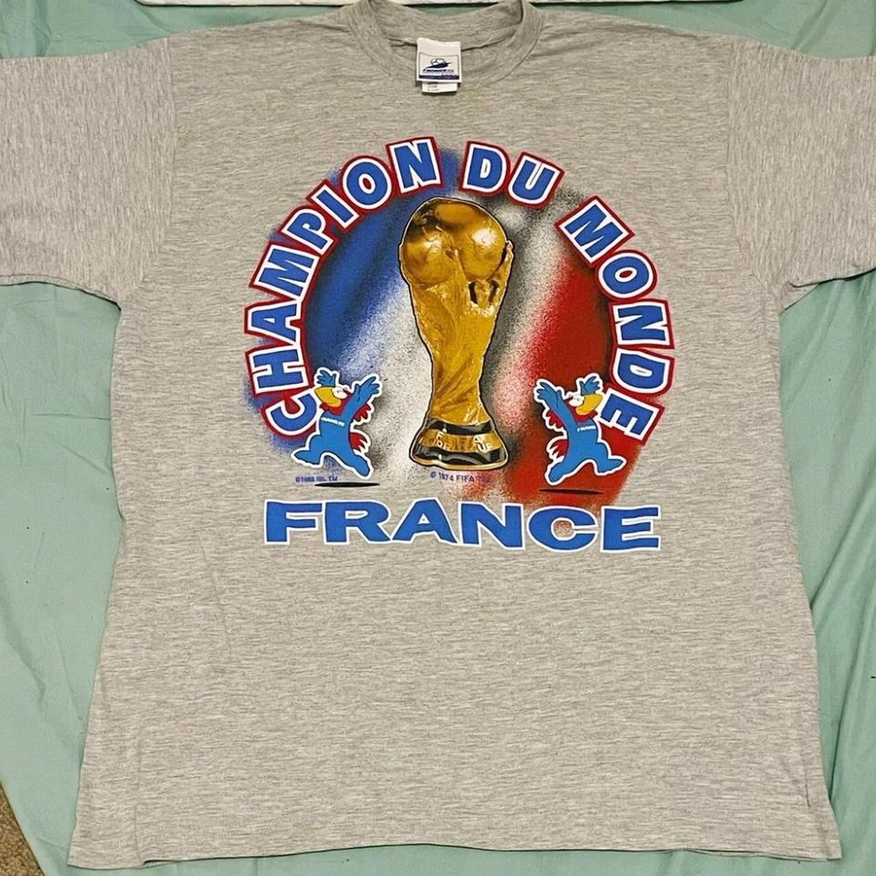 World Cup Soccer 1998 FRANCE Champions Shirt VINTAGE... - Depop