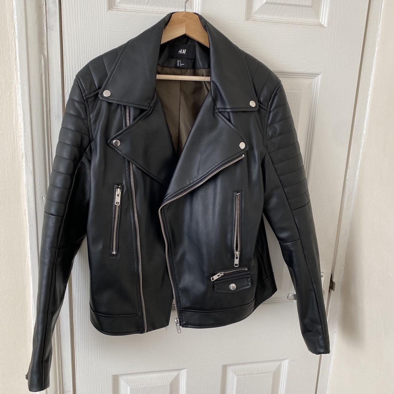 Leather biker jacket • Size Small • worn with... - Depop