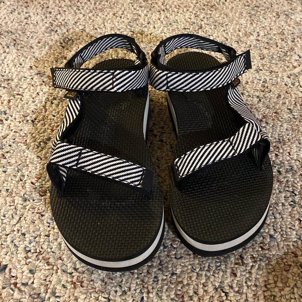 Teva candy stripe on sale black