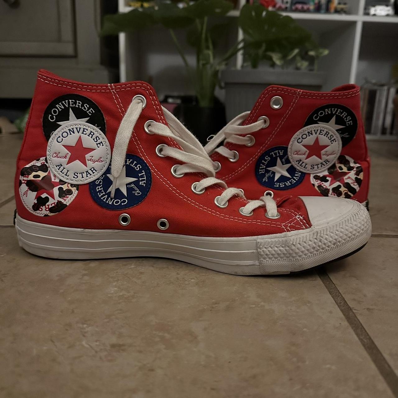 Chuck Taylor All Star High Logo Play - University... - Depop