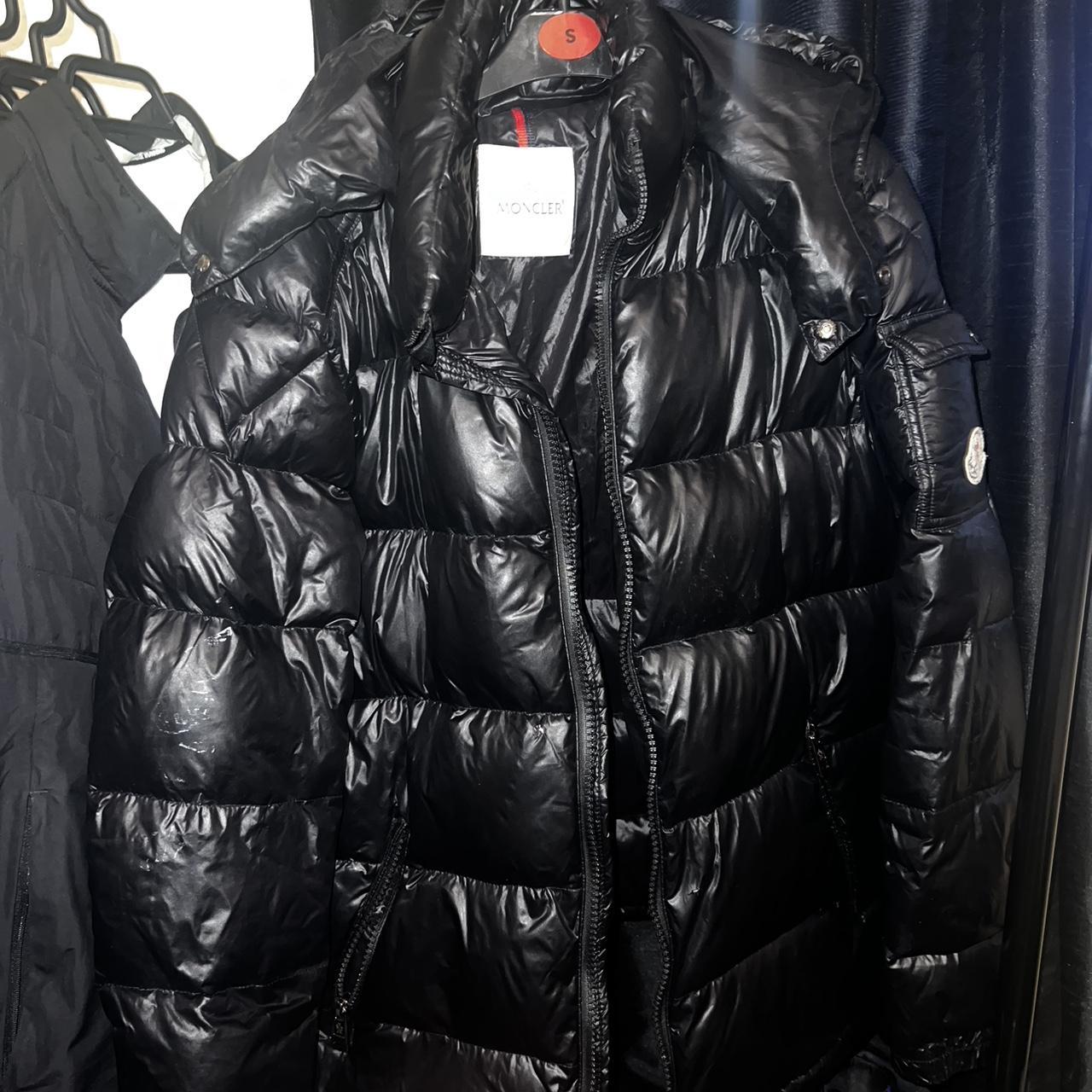 Moncler Men's Black Coat | Depop