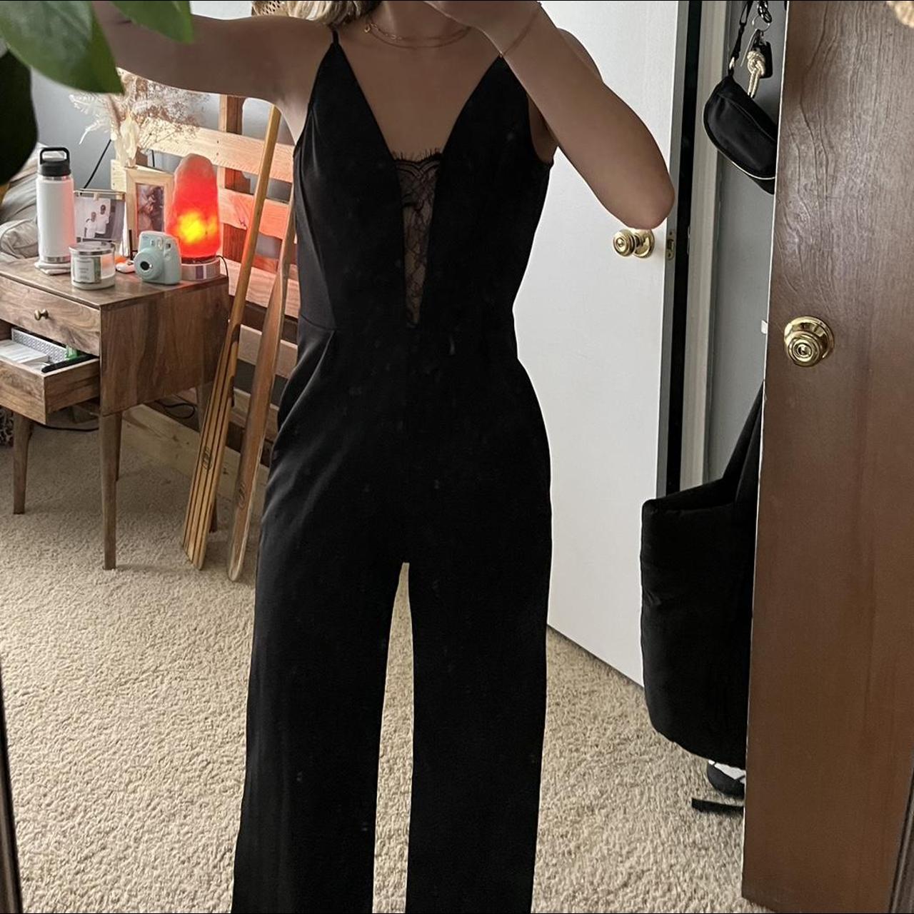 Charlotte Russe Women's Black Jumpsuit | Depop