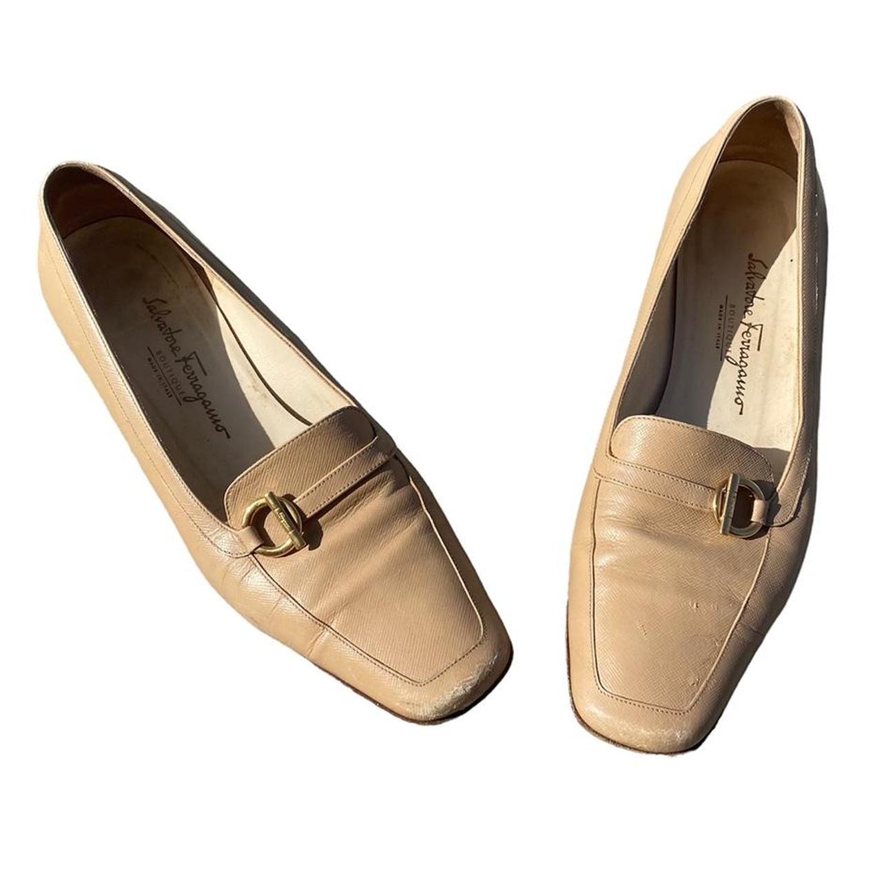 ferragamo leather slides