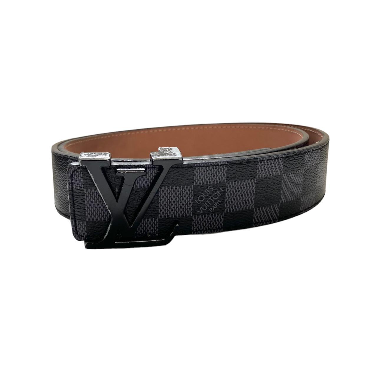 Men's Black and Grey Belt Depop