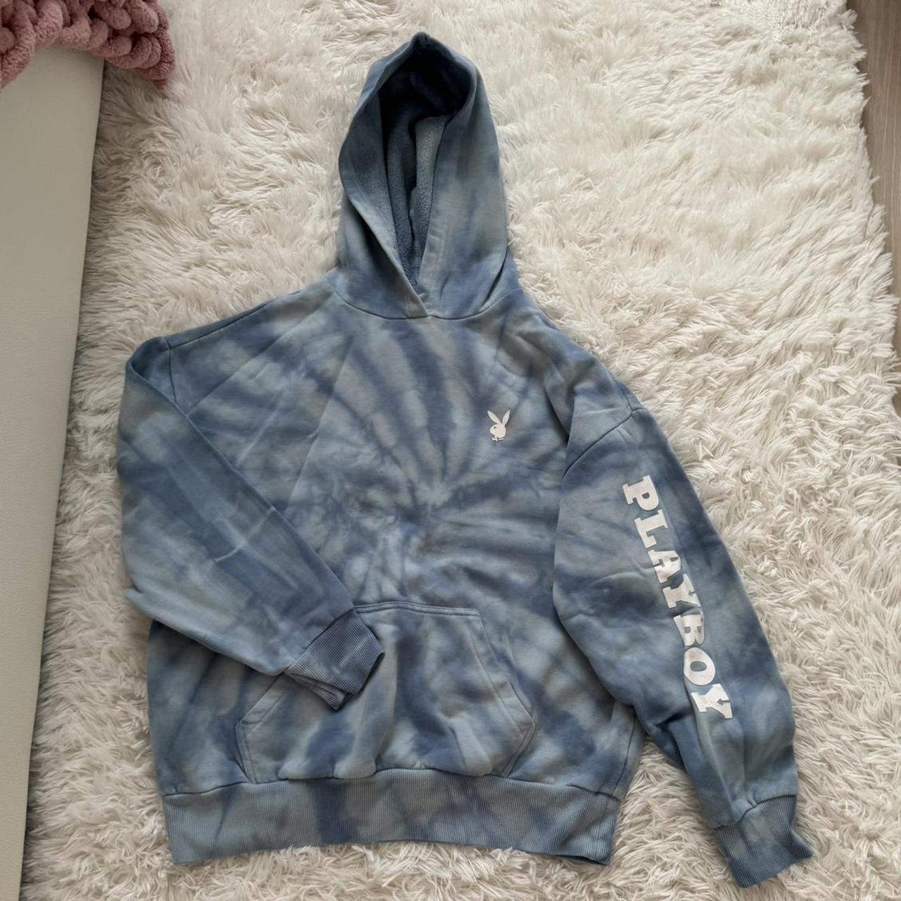 Playboy blue tie dye hoodie Clearance
