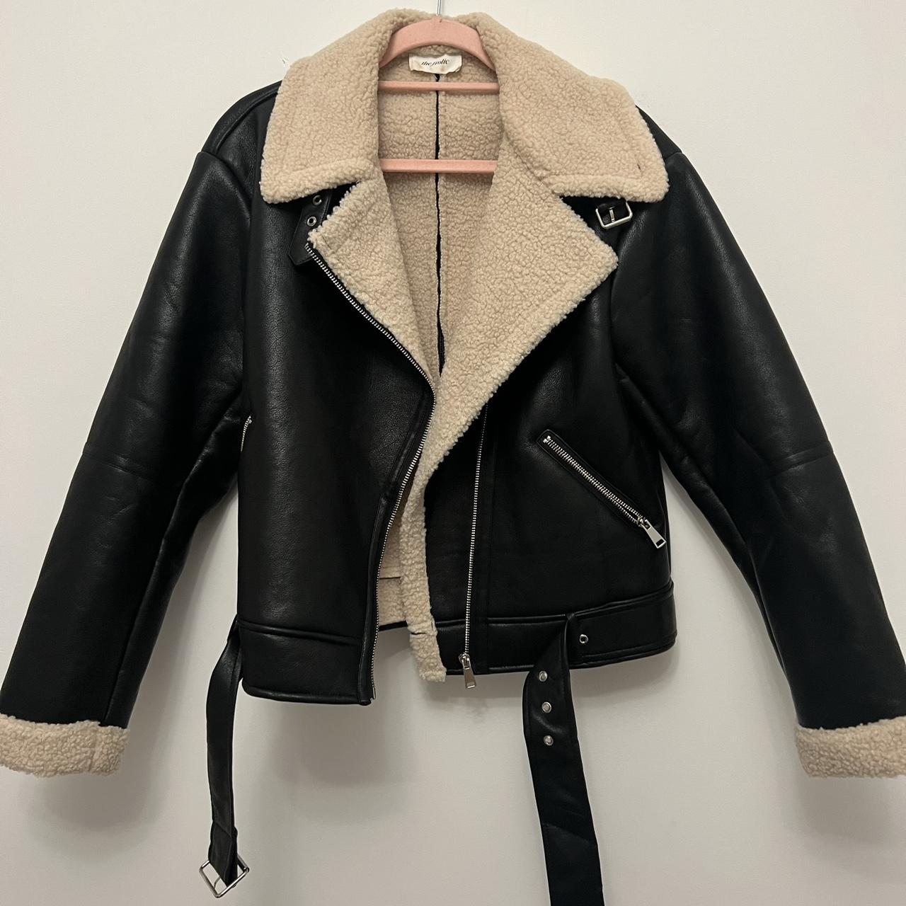 The Frolic shearling cropped jacket, worn once - the... - Depop