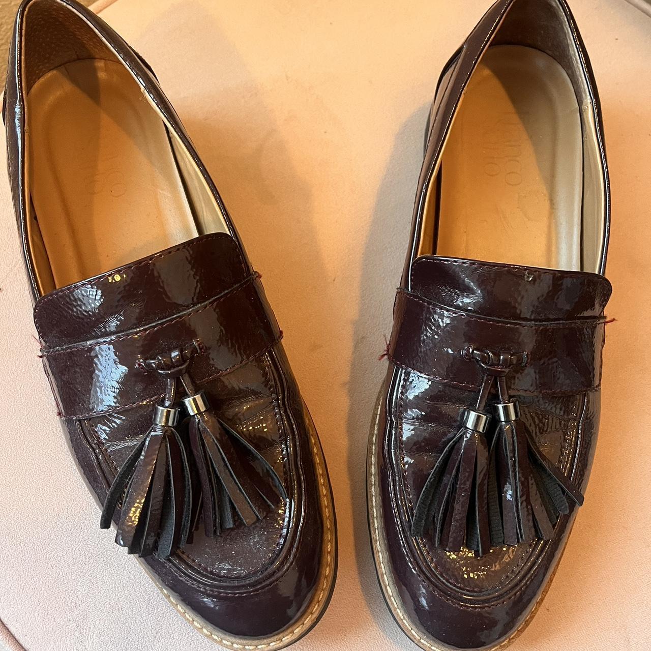 franco sarto patent loafers