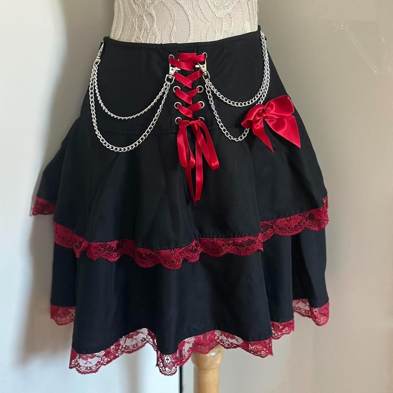Social Collision from Hot Topic Red & Black Lace | Depop