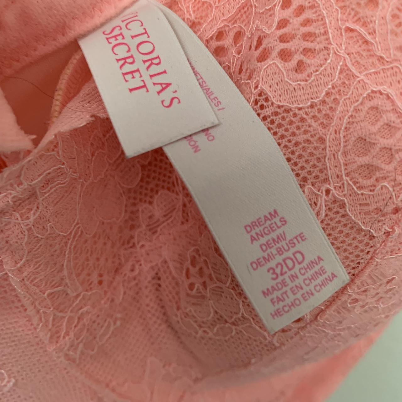 Victorias Secret dream angels lace demi bra pink size 32DD