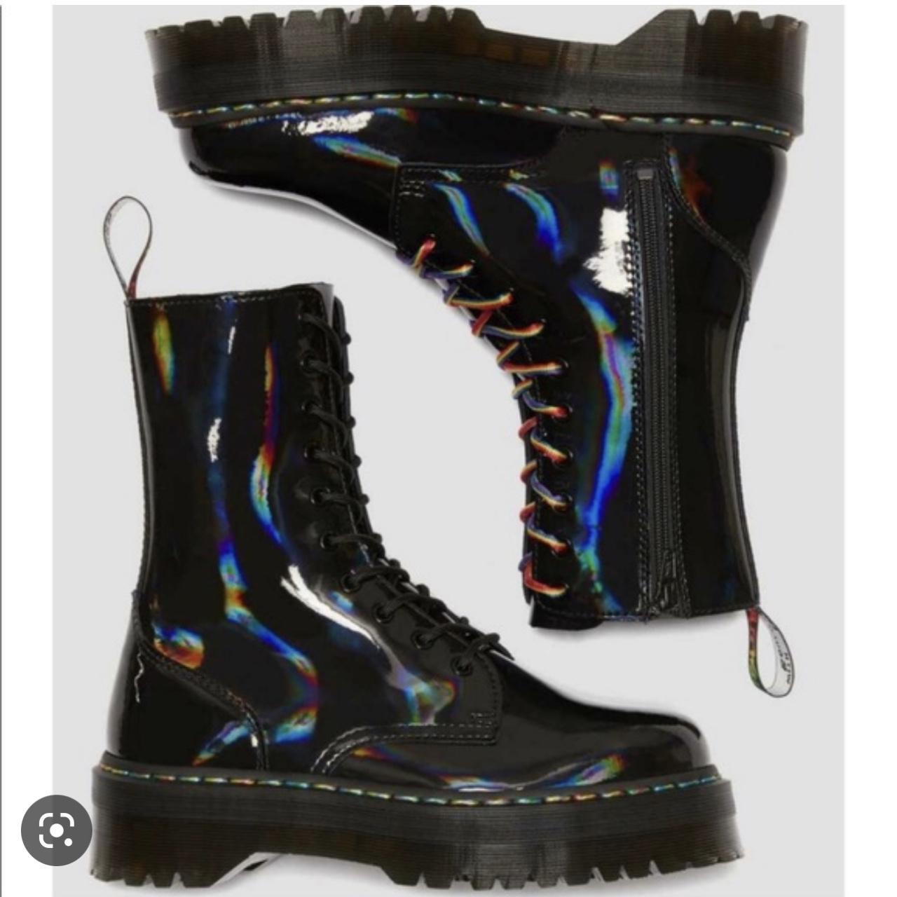 Dr Marten Jadon HI Rainbow Patent Platform. Depop