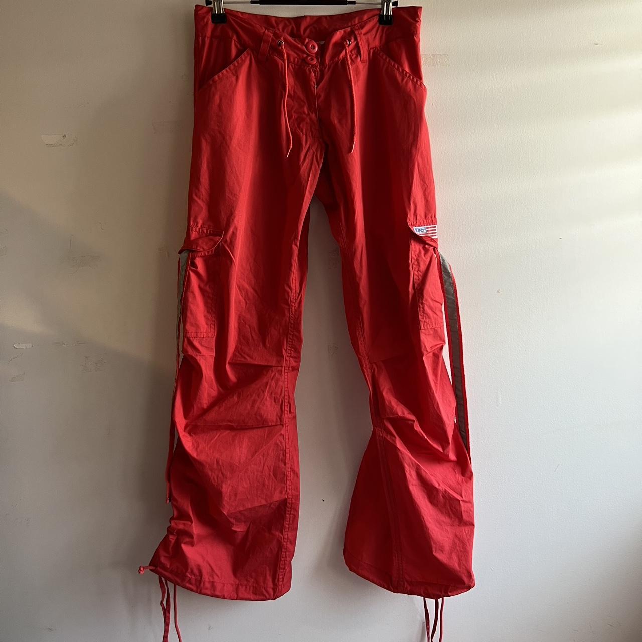 Red UFO rave pants so sick but does fit me :( Cool... - Depop