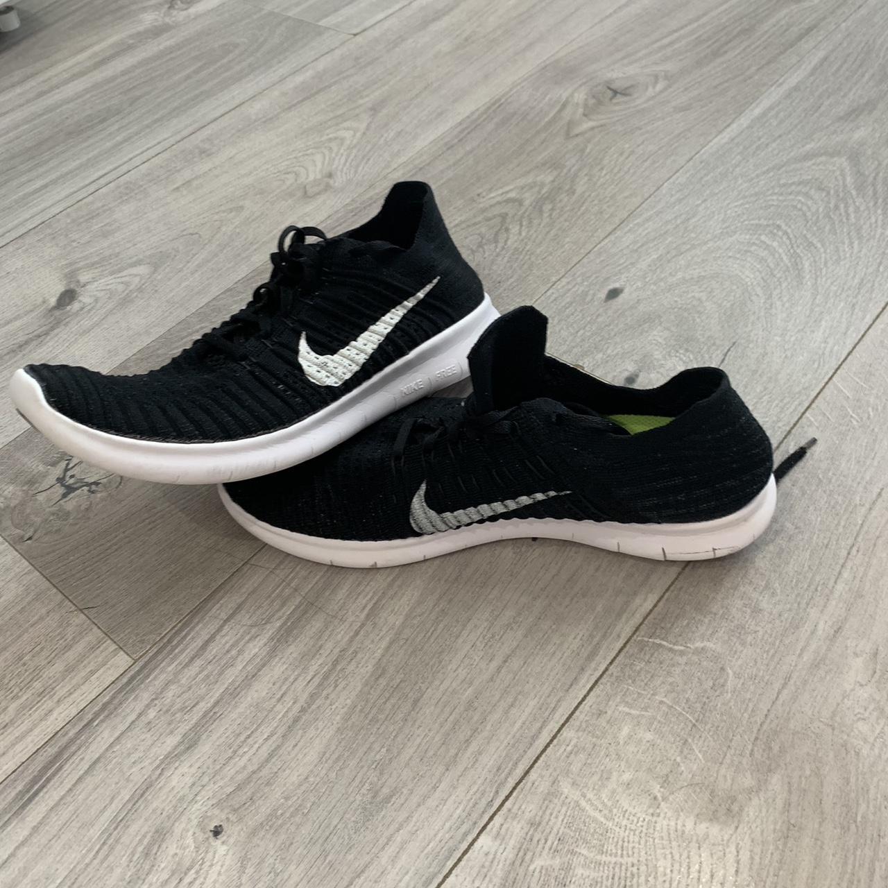 Nike Men’s black and white trainers Nike Free Rn... - Depop