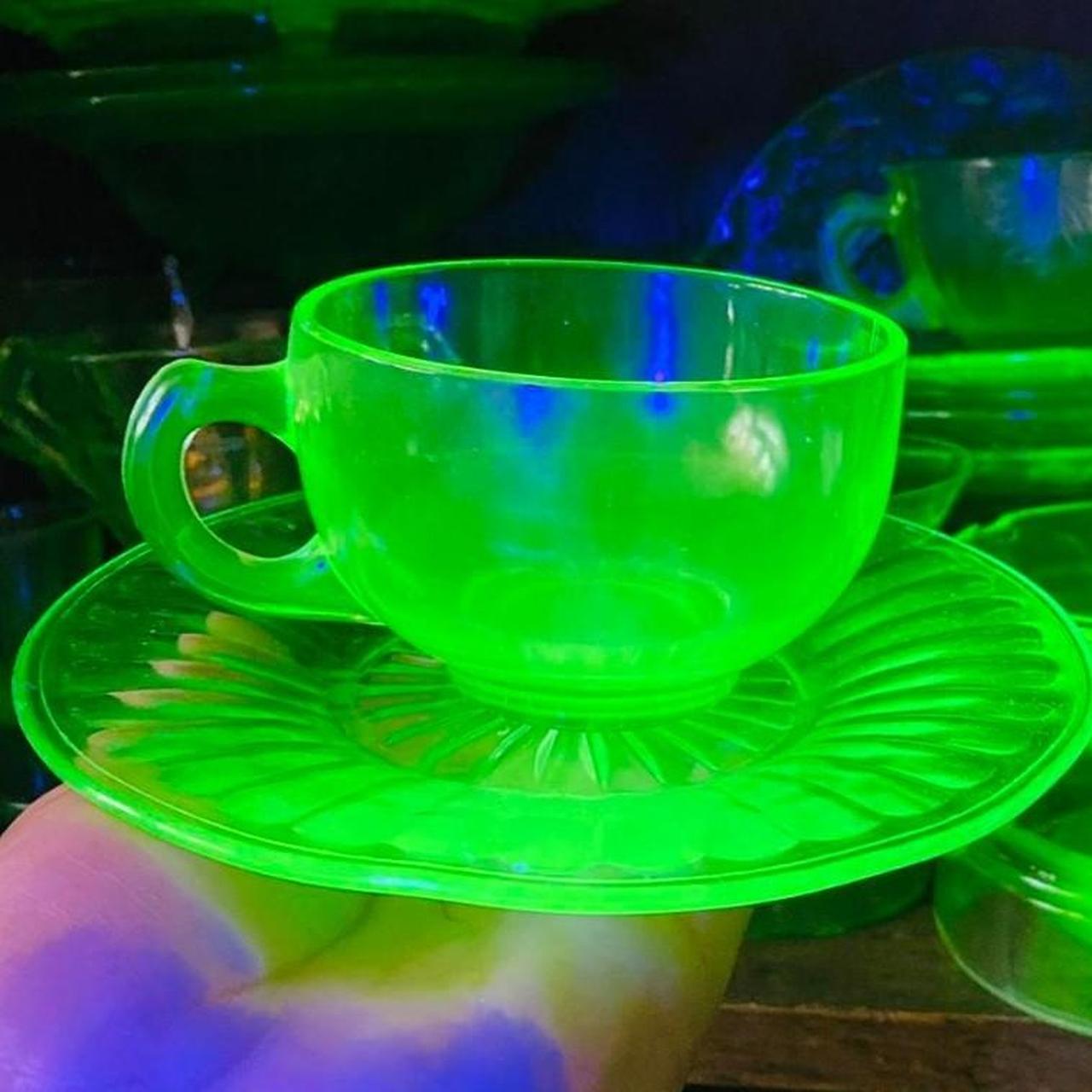 Vintage uranium glass (glow under black