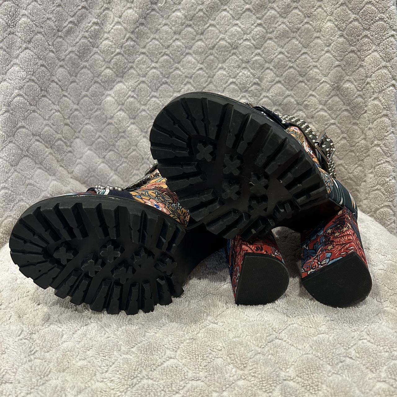 Jeffrey Campbell Lilith Floral Block Heel size 6.5 | Depop
