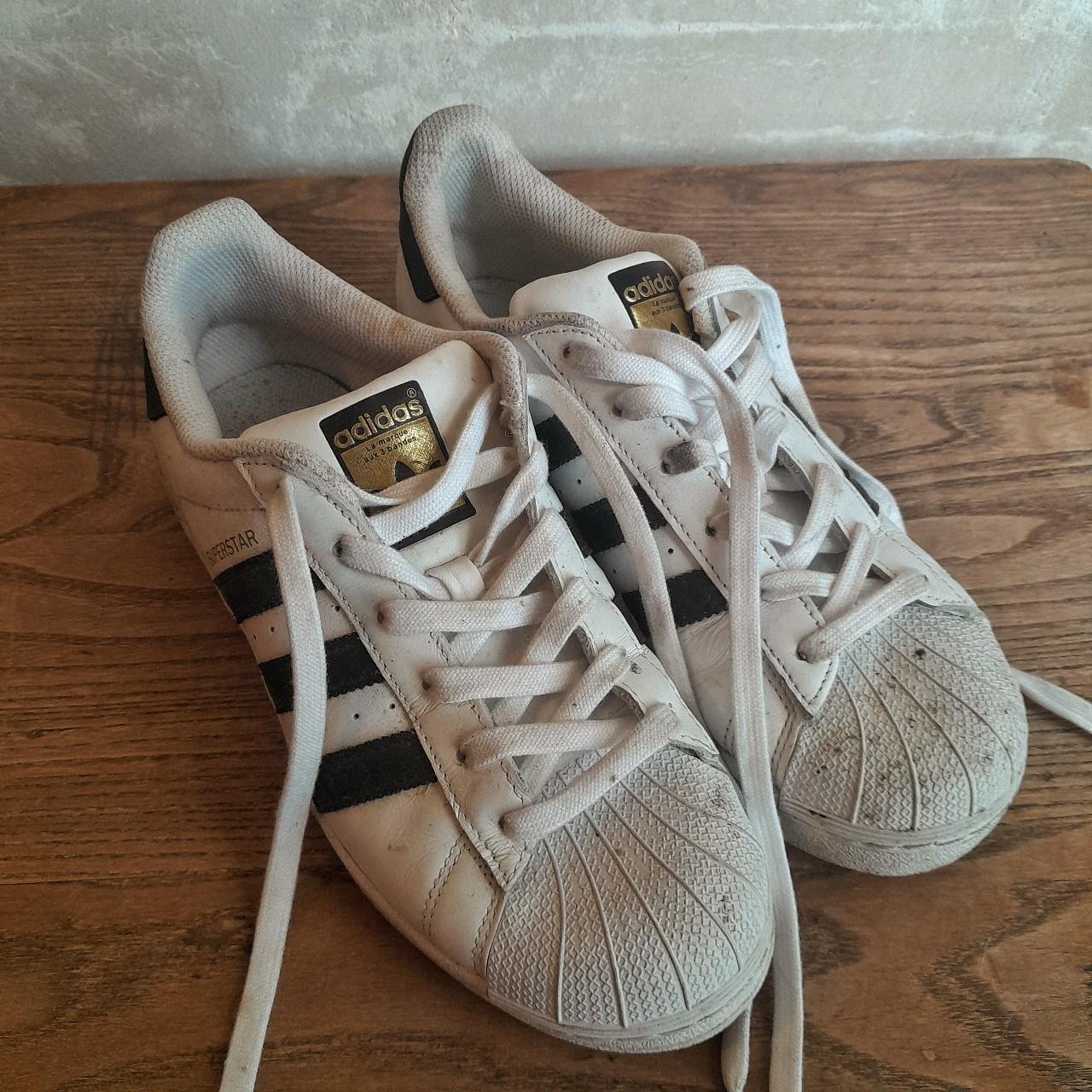 stained Adidas sneakers - size 6.5 Adidas Superstar... - Depop