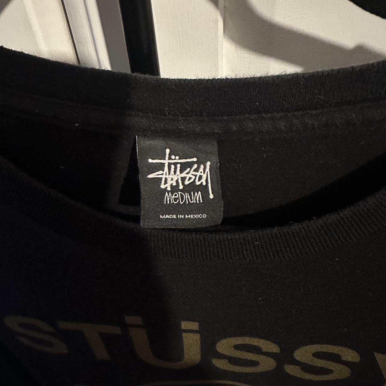 Stussy T-shirt Black Size M Good Condition - Depop