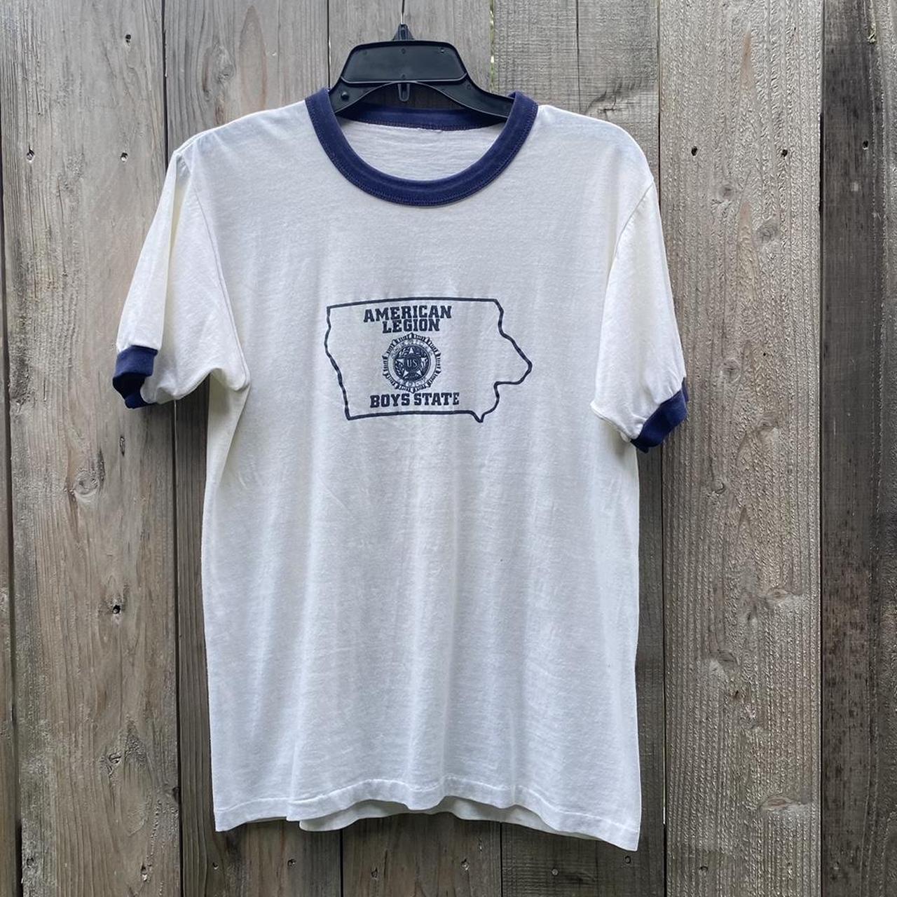 Vintage 80's Ringer Tee Size M Pit to pit... - Depop