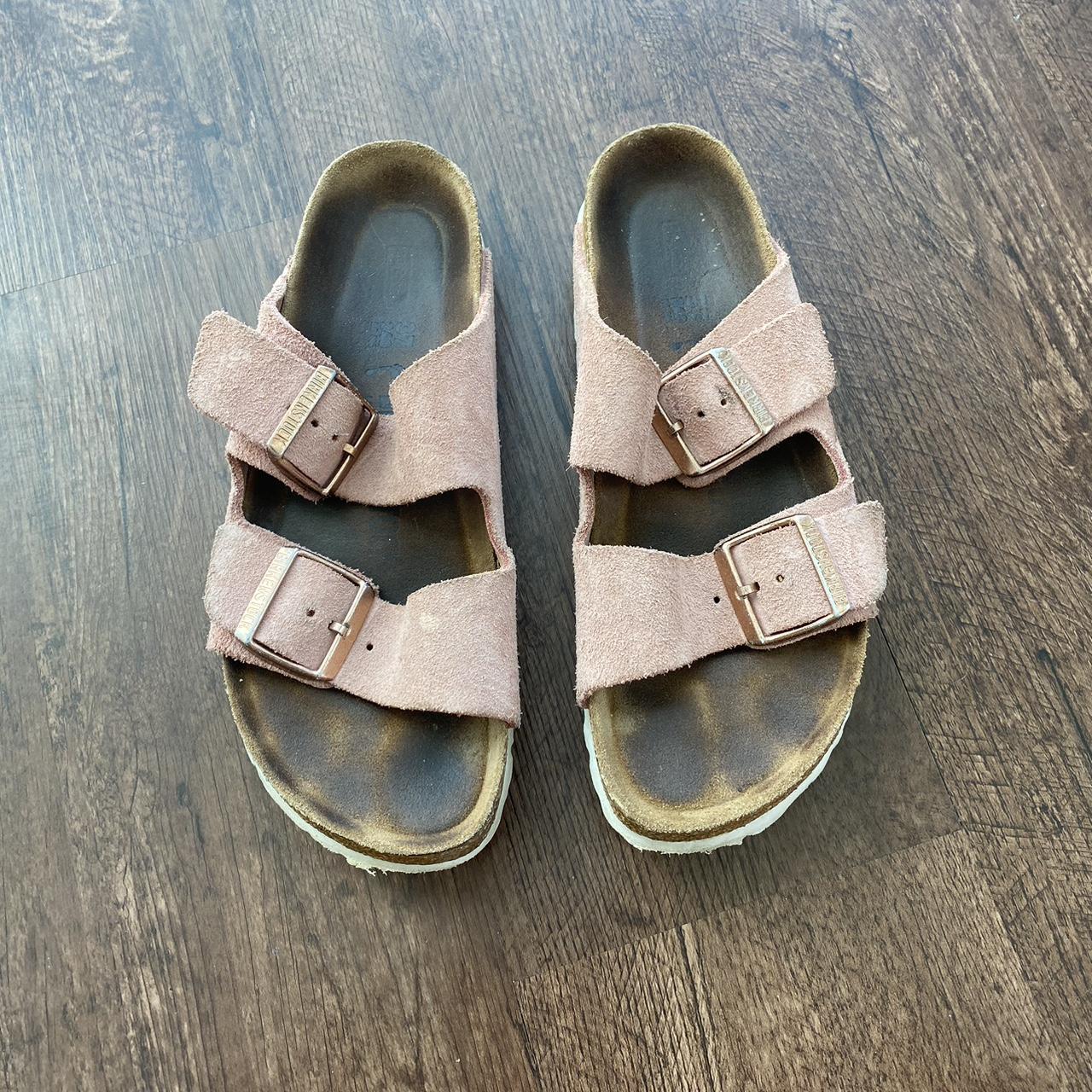 Pink sales suede birkenstocks