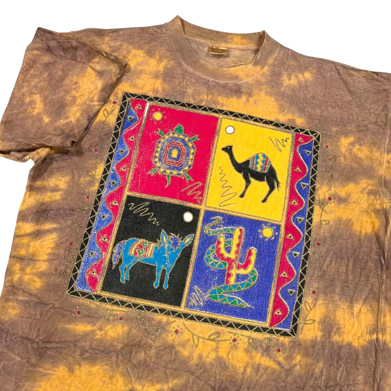 Vintage 90s Desert Animal Graphic T Shirt Large...