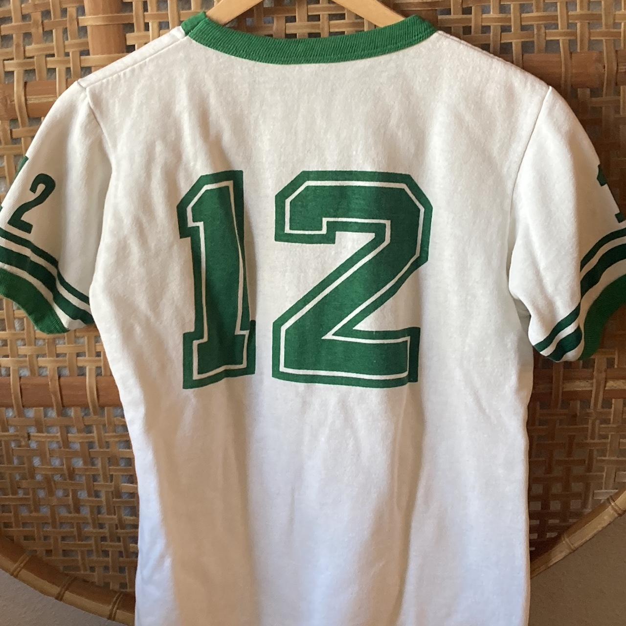 JCPenney Women's White and Green Tshirt Depop