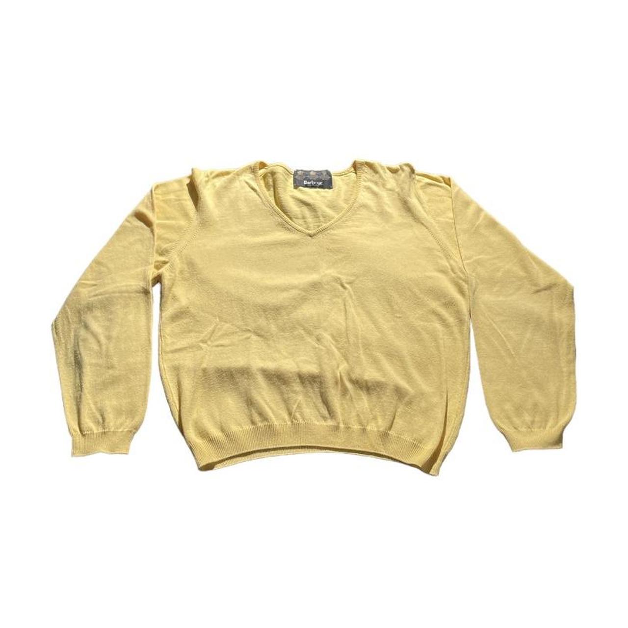 Women s Barbour V neck Pullover Sweater Canary