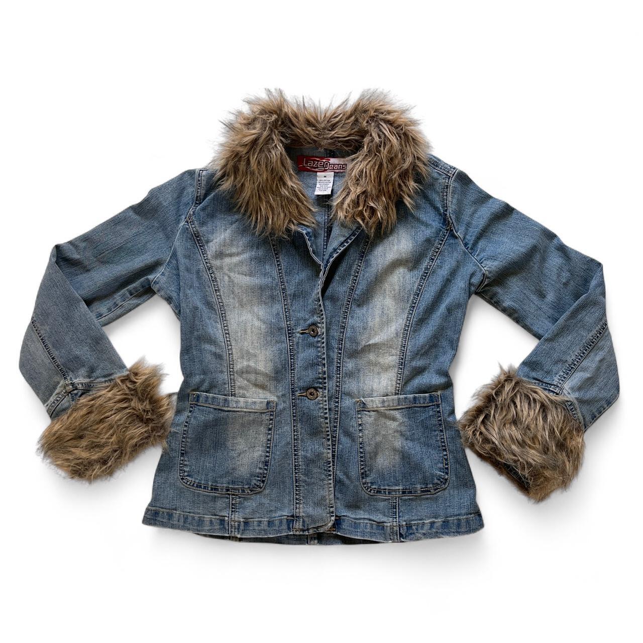 ジャケット・アウター archive fur grunge denim jacket y2k archive grunge gimmick denim jacket y2k - メルカリ