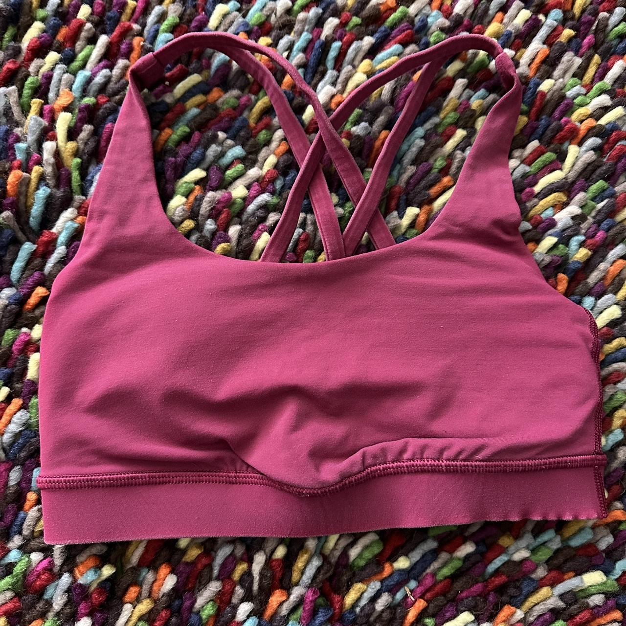 Red Lululemon Energy Bra Size U.K. 6 / US 2 Bought... - Depop