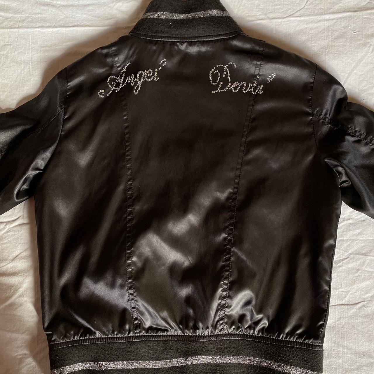 Black and Silver Jacket Depop